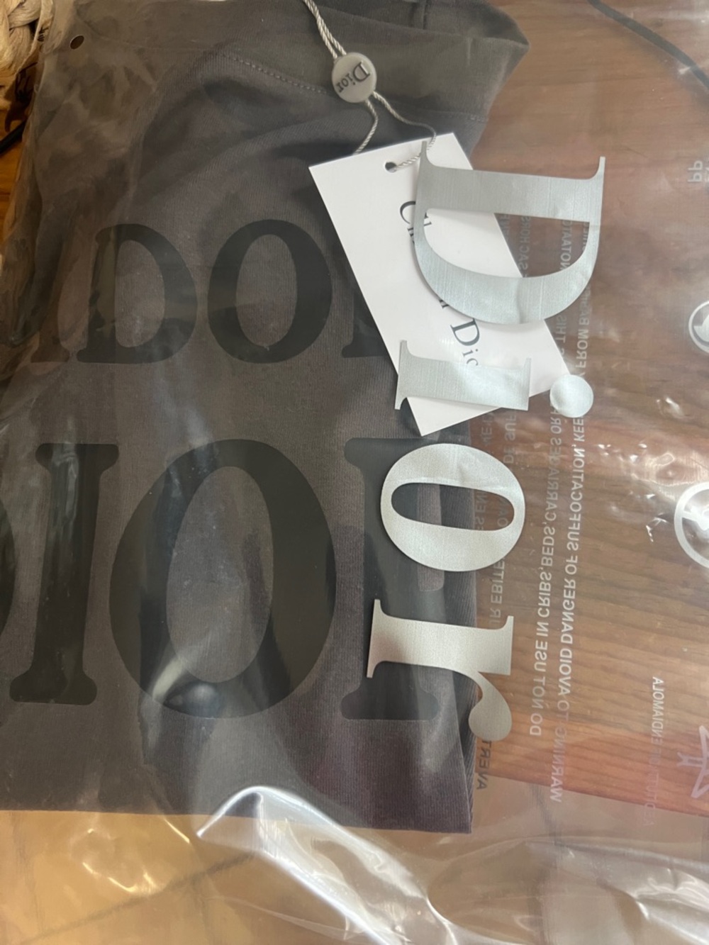 Dior Charcoal Grey J'ADORE DIOR Sleeveless Tank top shirt vintage nwt rare M - Picture 4 of 4